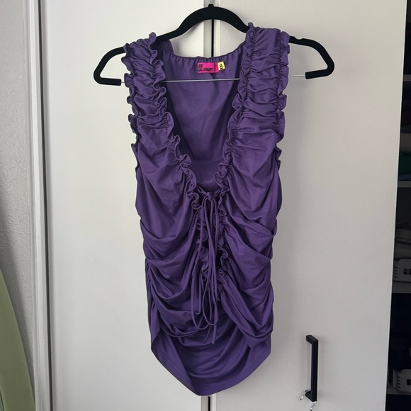SOLD Purple Tyler mcgillivary “crinkle” top in Grape. - Picture 2 of 5